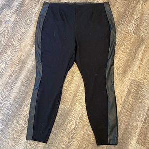 EVRI 1X black leggings with imitation leather sides